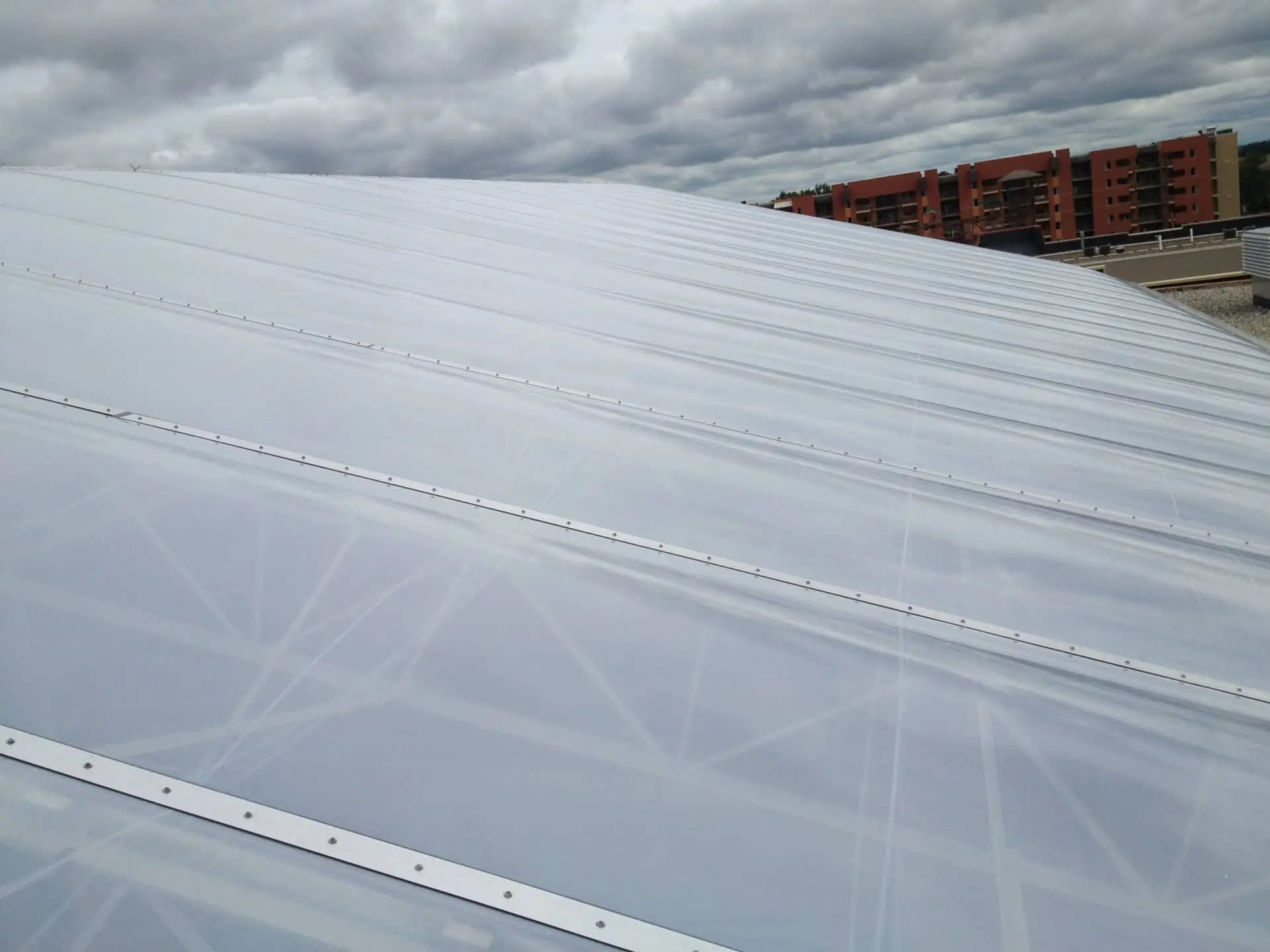 A view from above showing the ETFE panels over the indoor water park
