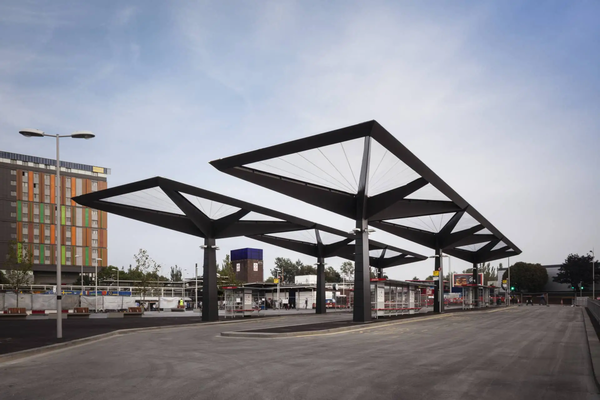 Tottenham Hale bus station features six stunning Texlon® ETFE canopies that seamlessly combines aesthetics, design and functionality.