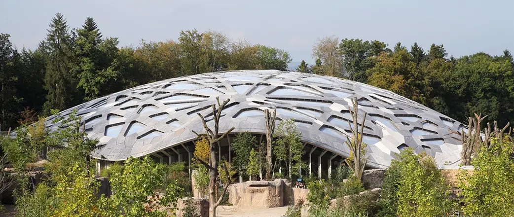 Texlon® ETFE-Dach betont natürlichen Aspekt des Elefantenparks