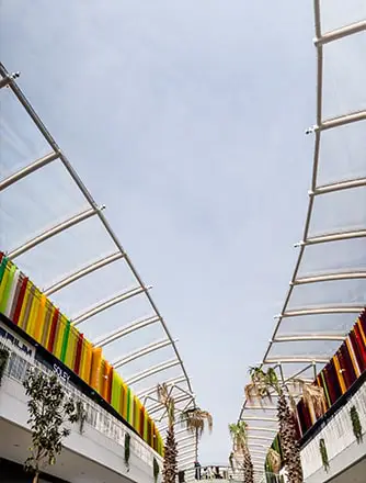 The sky - through the ETFE canopy