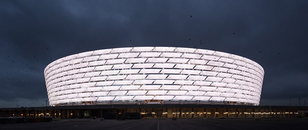 Texlon® ETFE facade - am eye-catching hightlight during night.