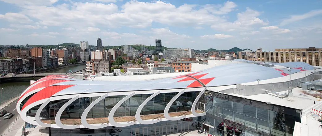The elegant Texlon® ETFE facade and roof from the outside.