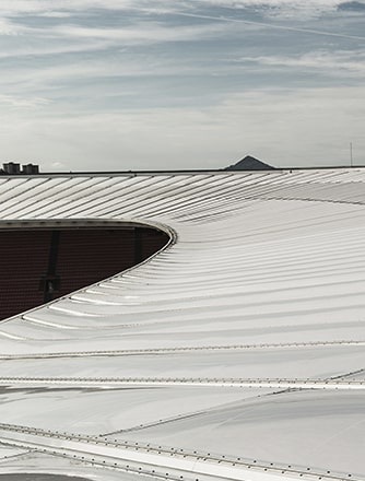 Fertiggestelltes Stadion nach der zweiten Phase.