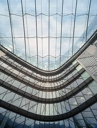 Transparency and openness for the atrium are maximized with our Texlon® ETFE cushion system.