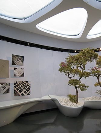 195 m² Texlon® ETFE-Oberlichter von Vector Foiltec waren immer Teil der Weltreise des Chanel Touring Pavilion.