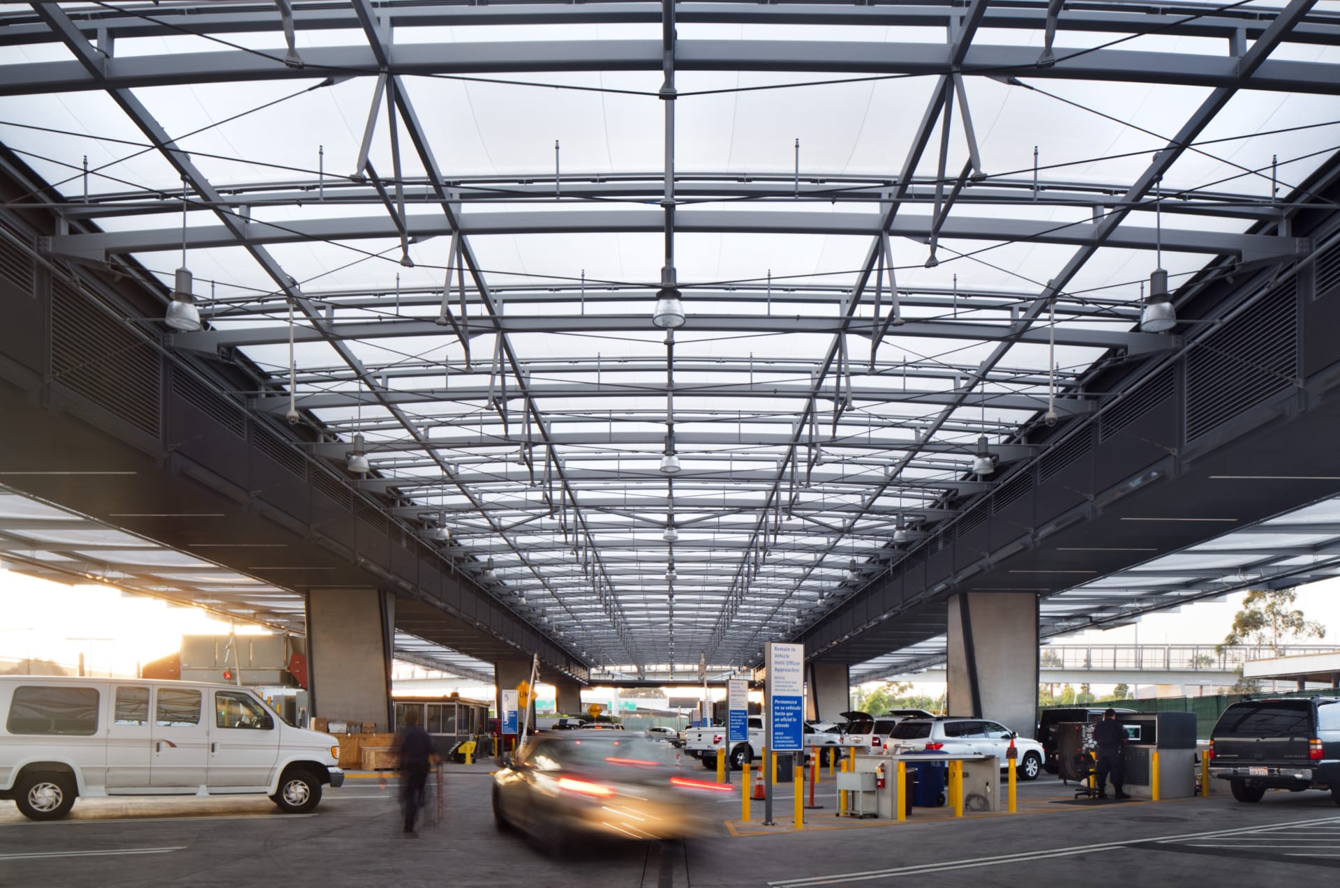 Phase 1 entry crossing at San Ysidro, CA designed by Miller Hull of Seattle, WA and San Diego, CA.