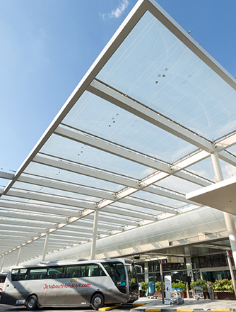   The 5,700 m² canopy consists of a two-layer Texlon® ETFE system.  