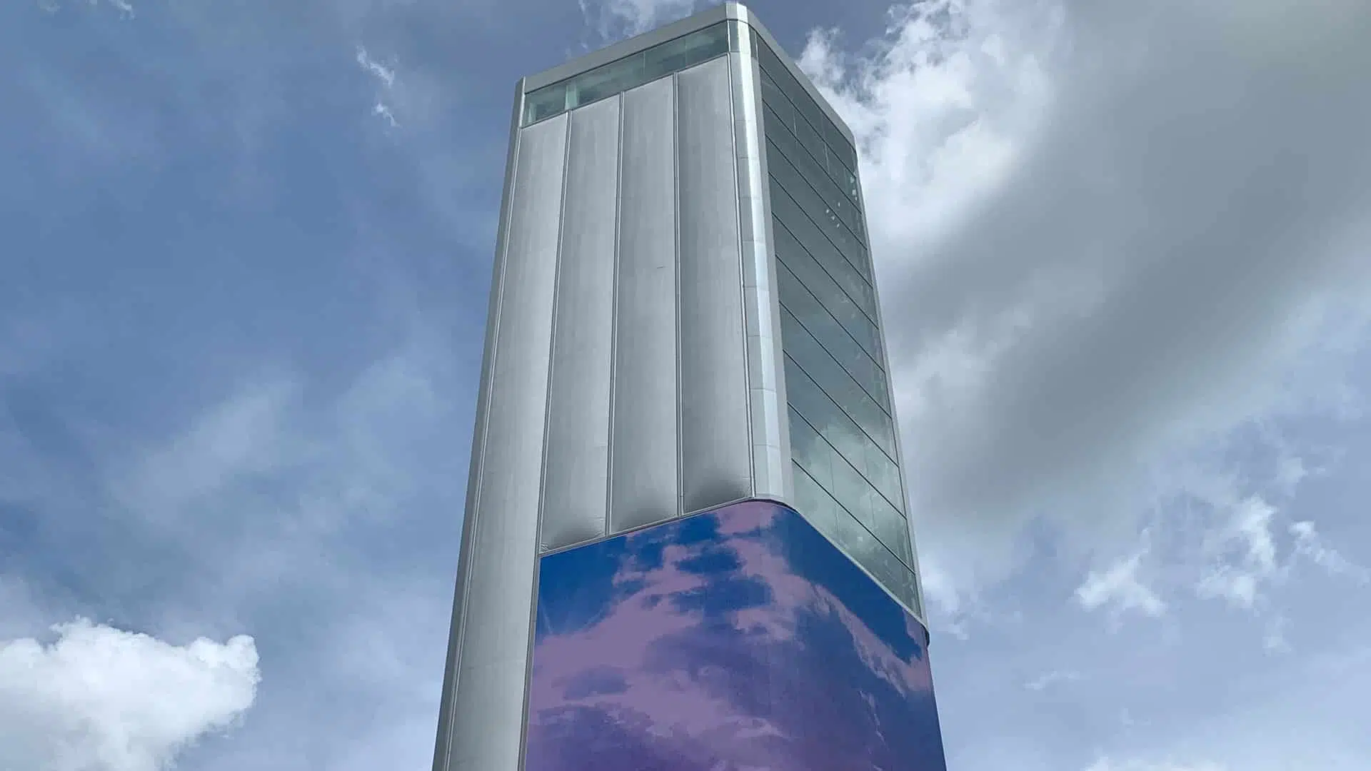 The Texlon® ETFE cladded facade features a big LED Screen.